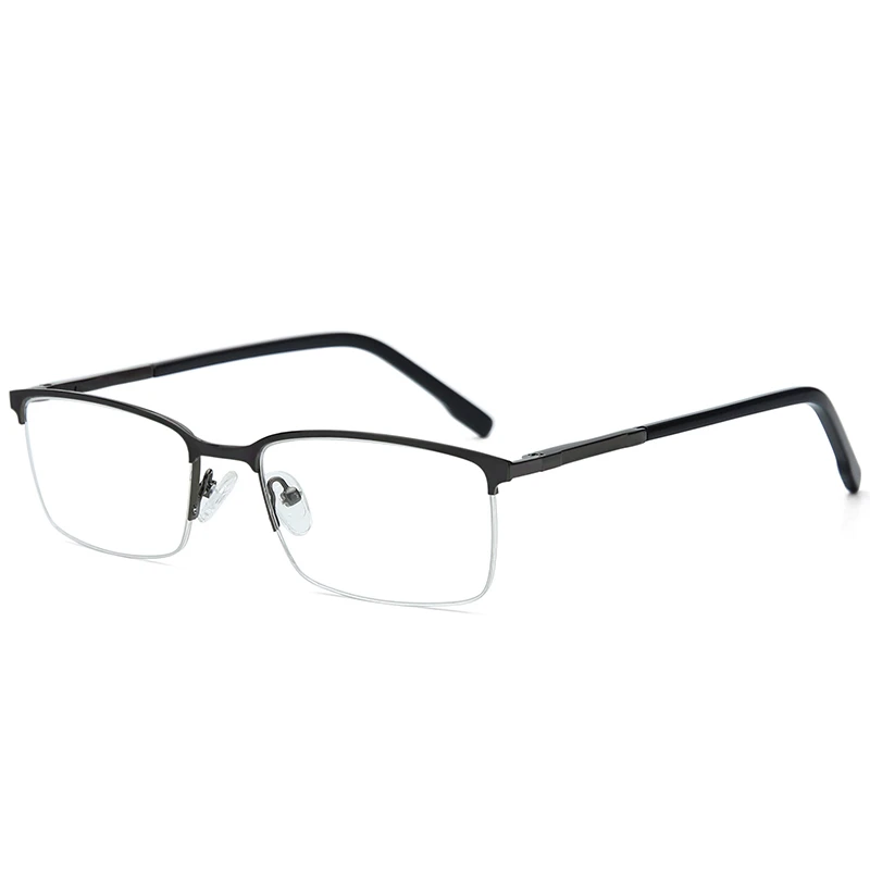 BT2105 Half Rim Frame Vintage Polygon Eyeglasses Metal Optical Glasses Frames