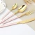 Import Bulk Gold Cutlery Fork And Spoon Set Gold Plated Dinnerware Set For Wedding from China