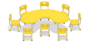 Candy Colors Early Education Children Table School,Fashion Plastic Table Kids,Children Plastic Half Moon Table
