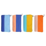 Canvas hit color flat bag pencil bag Durable student large capacity pencil case