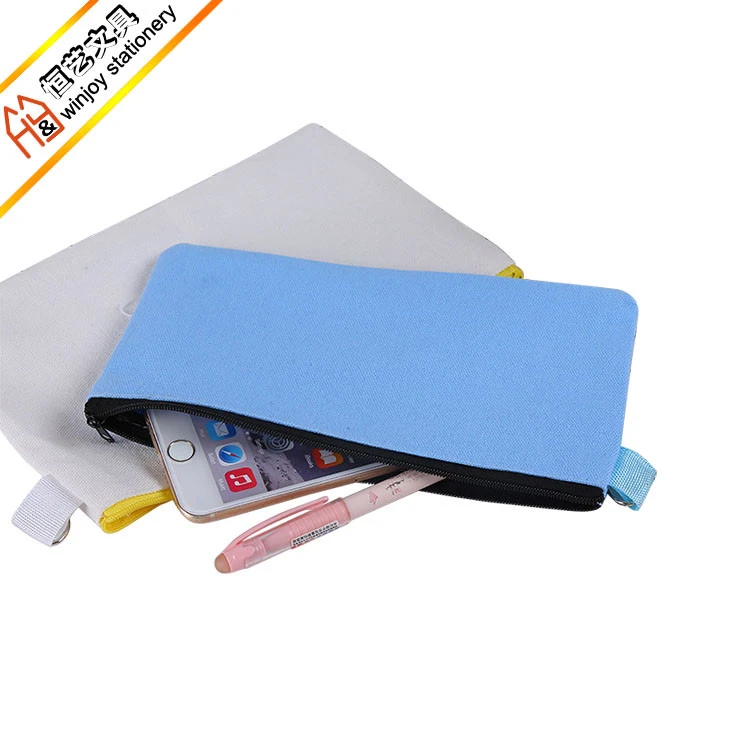 Canvas pencil case student stationery pencil storage bag can be printed LOGO