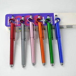 Capacitive Stylus Ballpoint Pen Cell Phone Stand 3 in 1 Stylus Pen