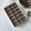 Carbon Steel Baking Pan, Cake Mold With Divider Not Touching Square Bread Baking
