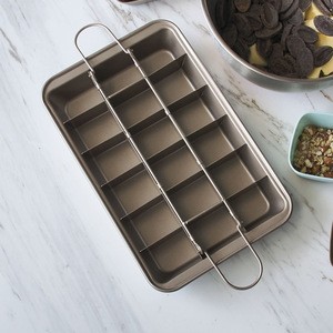 Carbon Steel Baking Pan, Cake Mold With Divider Not Touching Square Bread Baking