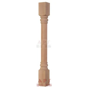 Carved Wooden Furniture Parts Solid Wood Stair Post Wood Baluster