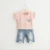 Import CB10097 summer kids clothes girls T-shirts+ jeans from China