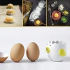 Ceramic Easy-to-wash White Separator Yolk Protein Filter Creative Chicken Whisk Kitchen Baking Egg Tools