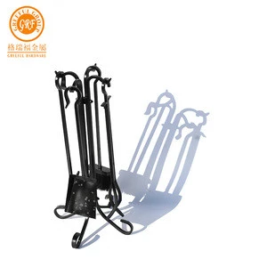 Cheap and High quality complete cast Iron fireplace tools set