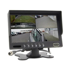 Cheap Price 7 Inch TFT Lcd Bus Video Security Quad Monitor Split Screen Cctv Car Monitor