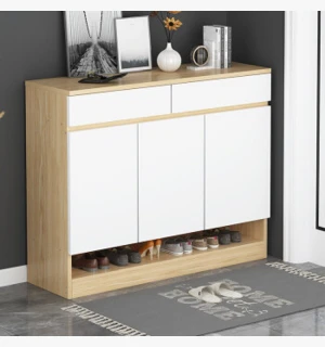 Cheaper price Wooden Shoe Rack Shelf Cabinet Storage Shelves Shoe Organizer Fire Durability  2021