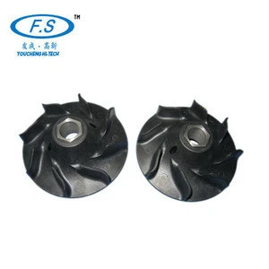 Chemical and wear resistant plastic impeller parts