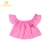 Import Children clothing fashion wear 3-13 years kids girl clothing sets off shoulder shirts+ripped jeans pants 2pcs girls clothes sets from China