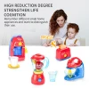 Children House Play Set Toys Coffee Machine Juicer Mixer Toaster 4 IN 1 Combination Kitchen Appliances Pretend Play Toys