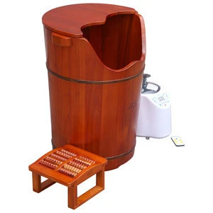 China Factory Outlet Fashion Toona Sinensis Heating Wooden Steam Foot Sauna