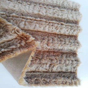 China products wholesale 100% polyester  faux fur fabric Artificial long  wool imitation wool