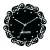 Import circular black Acrylic Laser Cut Shaped Clock for home decoration from China