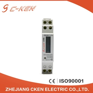 Cken Electrical Smart Energy Digital Single Phase Din Rail Circuit Breakers Energy Meter