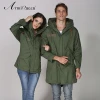 clothing factories in china family clothing military style couple trench coat, Unisex long parka with hood for spring autumn