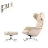 comfortable modern swivel lounge chairs  with ottoman for hotel