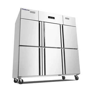 Commercial Removable 6 Door Stainless Steel Upright Restaurant Equipment Kitchen Freezers