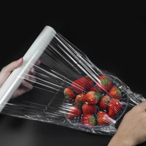 Compostable adsorption film, Food service plastic pla biodegradable food packaging fresh wrap cling film with cutter