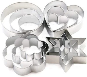 Cookie Cutters Mini Geometric Shapes Cookie Cutters Baking Vegetable Shape Cutters Geometric Vegetable Fruit Biscuit Mold Set