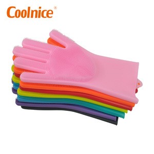 COOLNICE Magic Tool Scrubber Silicone Hand Gloves For Dishwashing