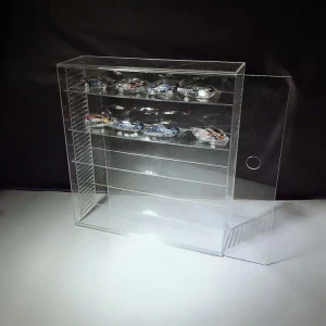 counter top 6 tiers clear acrylic action figure display stand
