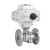 Import COVNA DN100 4 inch 2 Way 24V DC Double Flange Type 304 Stainless Steel Electric Actuated Ball Valve from China