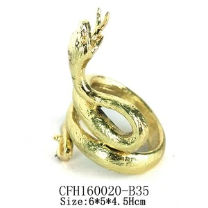 Creative Alloy Snake Shape Gold Silver Hotel Home Decoration Napkin Rings