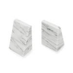 Creative Natural Polished Decoration Black and White Marble Bookends 10*6.5*15cm
