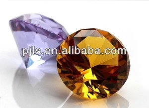 crystal paperweight diamond shape diamond craft,round shape glass diamond