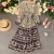 Import CUBEAR DK00028 Ethnic Vintage INS Popular Holiday Style Dress Full Sleeves Floral  Skirt V-neck Button-up Women Dress from China