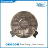 Custom cheap commemorative 3D embossing Dubai stamping Matte antique silver bronze zinc alloy metal plaque decorative plate