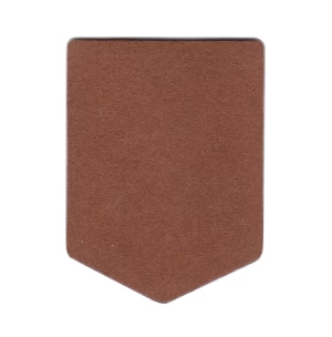 custom high quality brand logo embossed ultrasuede faux soft suede leather labels for garment