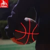 Custom laminated hygroscopic PU leather light up LED basketball ball glow in the dark