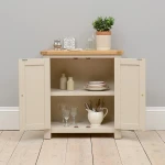 Custom living room wood side cabinet design