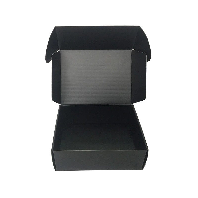 Custom Logo Black Folding Corrugated Mailer Box for Trucker Baseball Packaging, Hat Packaging Shipping Box