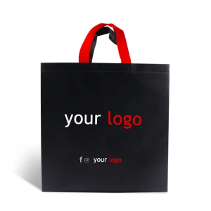 custom logo reusable sewing pp non woven fabric tote carry packaging shopping bag with drawstring
