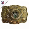 Custom Low price 3D design personalized western cowboy gold metal men belt buckle for man