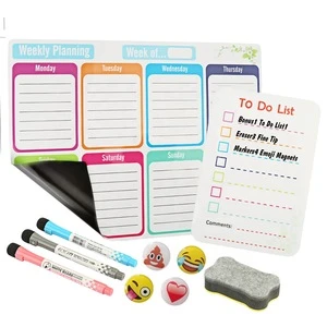 Custom Magnetic Dry Erase Calendar Board Set For Refrigerator Weekly Monthly Whiteboard Planner Magnet Schdule Board To Do List