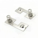 Custom Metal steel Battery Spring Terminal Connector With Steel Wire Clip