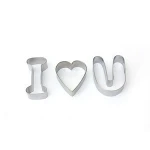 Custom Mini Animal Stars Alphabet I Love You Round Rabbit Cat Christmas Tree Metal Baking Set Cookie Mold Cutter For Kids