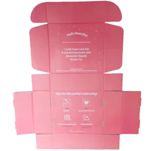 Custom Pink Gift Packaging Box Packing Printed Foldable Corrugated Craft Paper Boxes Eco-friendly Packaging Paperboard Huaisheng