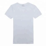 Custom print 100% cotton short sleeve round neck mens plain blank white cotton t shirts