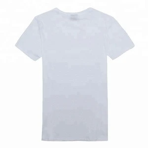 Custom print 100% cotton short sleeve round neck mens plain blank white cotton t shirts