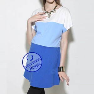 Custom spandex cotton plain short sleeve maternity clothing for pregnancy