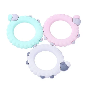 Custom Wholesale Manufacturer Silicone Teething  Silicon Pink Teether Toy