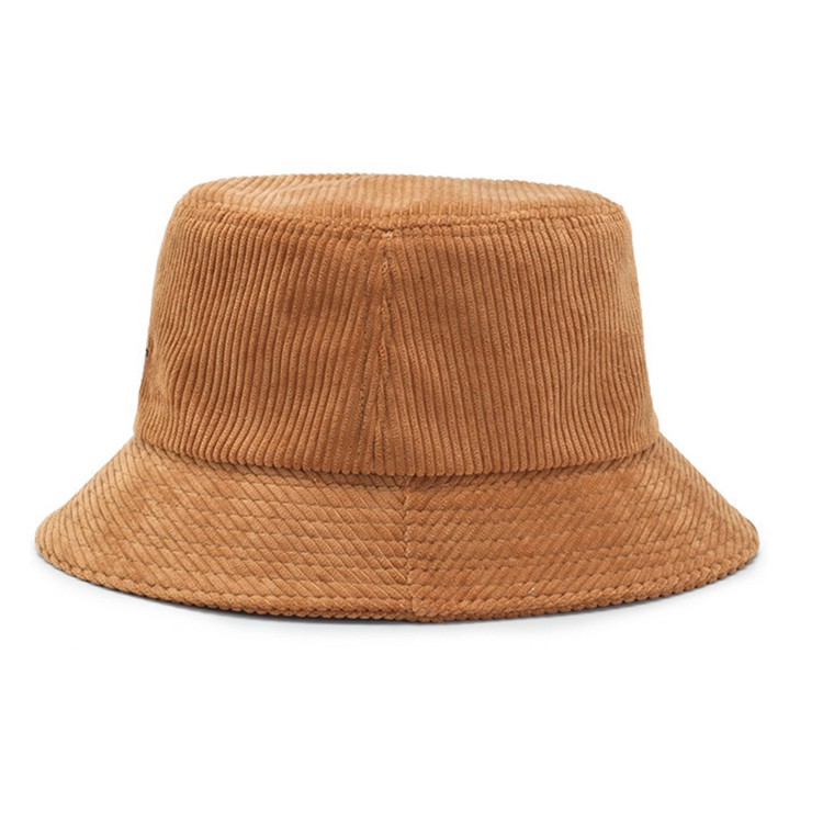 custom winter Warm Fisherman Hats satin lined Flat Wide Brim Plain corduroy bucket hat