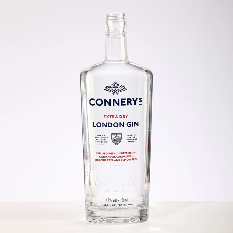 customized 750ml tequila gin whisky botella de vidrio empty vodka glass liquor spirits bottle